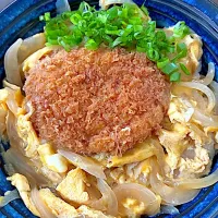 コロッケの卵とじ丼| 単身赴任のっちさん