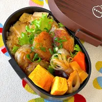 筍ご飯とえのきのみそバター焼き弁当