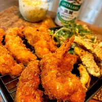 海老フライ😋🍤🍻💕✨
