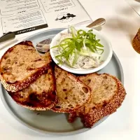 Smoked fish dip with scallion and sourdough sesame toast|gonbenさん