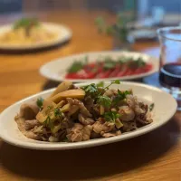 5/16の夕食　豚バラと竹の子のバルサミコ炒め|yoneさん