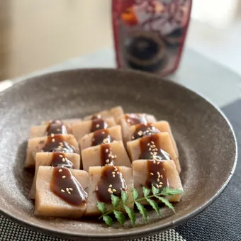Snapdishの人気料理写真:マルコメさんの田舎みそで『こんにゃく味噌田楽』