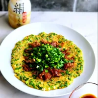 ヤマサ醤油公式アカウントさんの料理 しょうゆでいただく、米粉のヘルシーねぎ焼き|ひかるさん