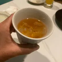 今日の晩ご飯@「青の隠れ家イタリアン  AMORE」さん⑪  ぼくのドリンク4杯目、ブラックニッカ・ロック　〆はやっぱり黒髭おじさんですね！|なびさん