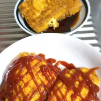 ひき肉入りオムレツと厚揚げ焼いてみた|時雨さん
