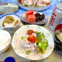 暑いから冷しゃぶサラダがメイン‼️|Seikoさん