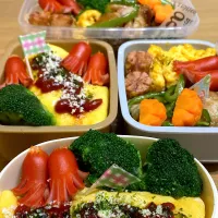 オムライスと青椒肉絲の冷凍弁当🍱|ゆか｜味決まる冷凍作り置き弁当さん