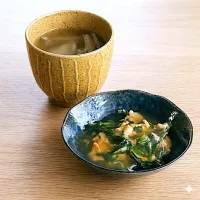 ニラ玉・水餃子スープ