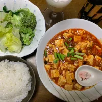 夕食　麻婆豆腐、ビール| ATさん