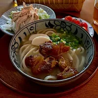 ソーキそば、チキンサラダ、いちご|いちごさん