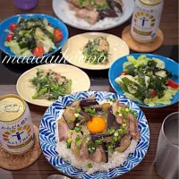 どんぶり晩ご飯🍆🐷|マイコさん