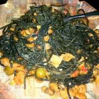 🇫🇷Black spaghetti with seafood sauce🇫🇷