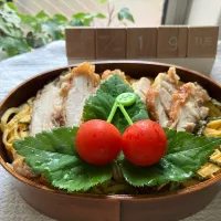 ＊0214. 照り焼きチキン丼🍒娘ちゃんの高校生弁当🍱＊|＊抹茶＊さん