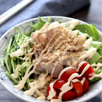 🆔524846                                                         #豚しゃぶサラダうどん 💕