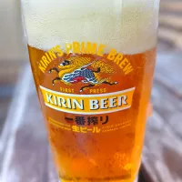 ぷは〜美味しい🍺　今日は忙しかったー💦