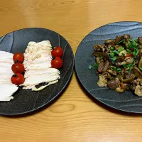 右　9時すぎ夫調理　左　私蒸し鶏|侑子さん
