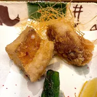 ⑧5月19日・［お魚屋さん🐟のコース🤔✨ まぁまぁ］・金目の唐揚げ❣️|山勝さん