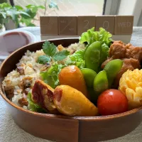 ＊0215. あさりの炊き込みご飯☘️娘ちゃんの高校生弁当🍱＊|＊抹茶＊さん