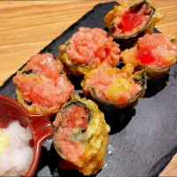 ネギトロの天ぷら〜v(^o^)