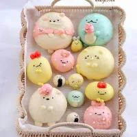 すみっコぐらしのデコ蒸しまん