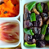 いつもの作り置き　人参ラペ・茗荷甘酢・焼き浸し|むぎこさん