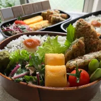 ＊0216. 青のり衣のアジフライ🐟娘ちゃんの高校生弁当＆パパ弁当🍱＊| ＊抹茶＊さん