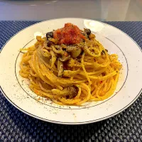 きのことたらこのパスタ| ご飯がススムくんさん