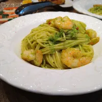 海老とセロリコのスパゲティ|古尾谷りかこさん