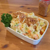 新じゃが クリームチーズポテトサラダ プランター栽培パセリ|愛さん