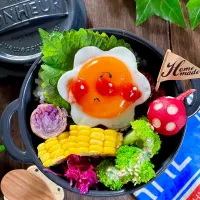 アンパンマンのロコモコ弁当|Akiyoෆ¨̮⑅さん